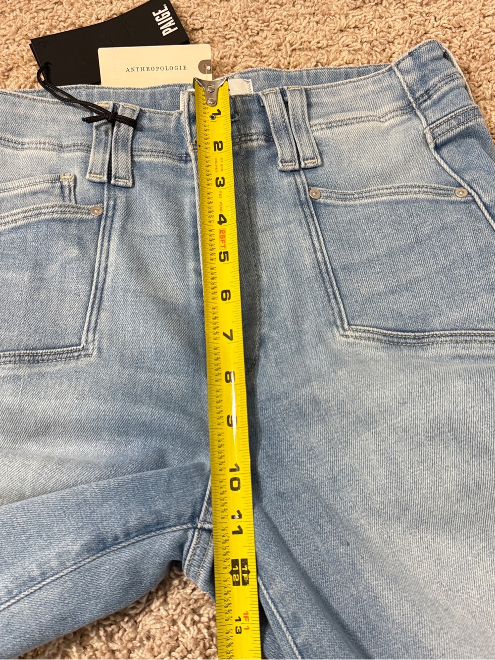 NWT PAIGE High Rise Anessa Wide Leg Crop Jeans Raw Hem Size 27 - Picture 15 of 16